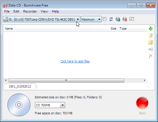 de CD/DVD gratuit BurnAware Free